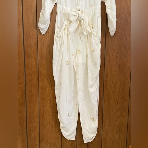 Stella McCartney Metallic Tie-Front Jumpsuit size 38/us size 4 - Picture 5 of 13